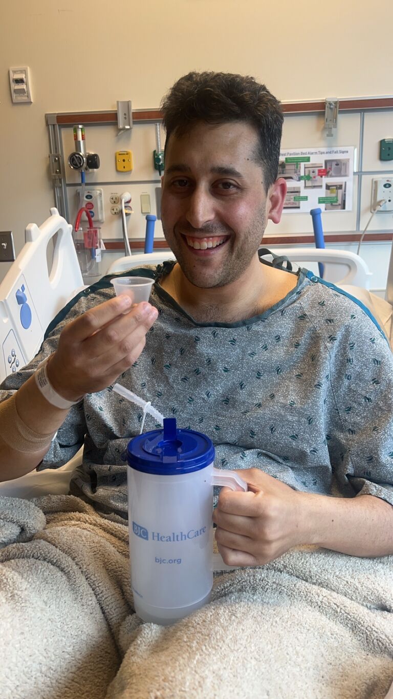 Brian's first chemo treatment--the week Kelsey & Brian found out that Brian had been diagnosed with APL.