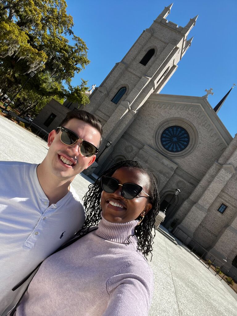 Our first photo together on our third date, 5 days after we met