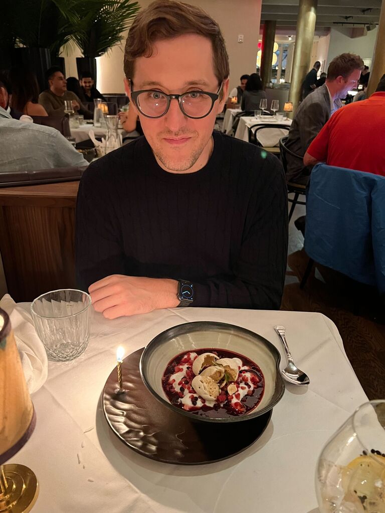 Celebrating Jim's new job at Splunk.