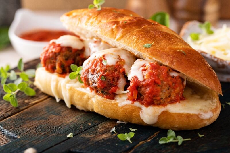 Friends themed party ideas - Joey's meatball subs