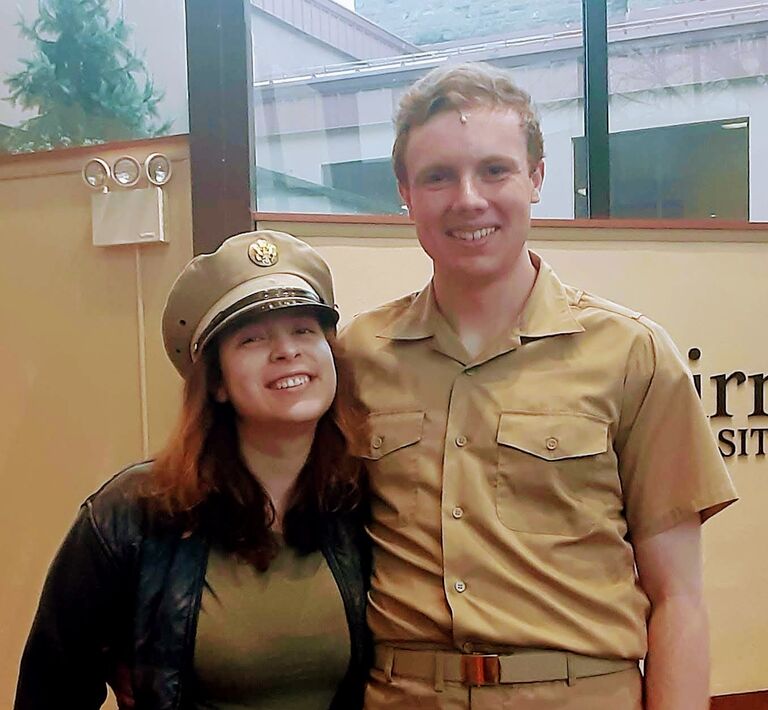 Kyle plays the role of Captain Brackett in Cairn University's spring theater production, South Pacific.