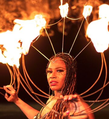 Blue Flame Fire Goddess - Fire Eater - Memphis, TN - Hero Main