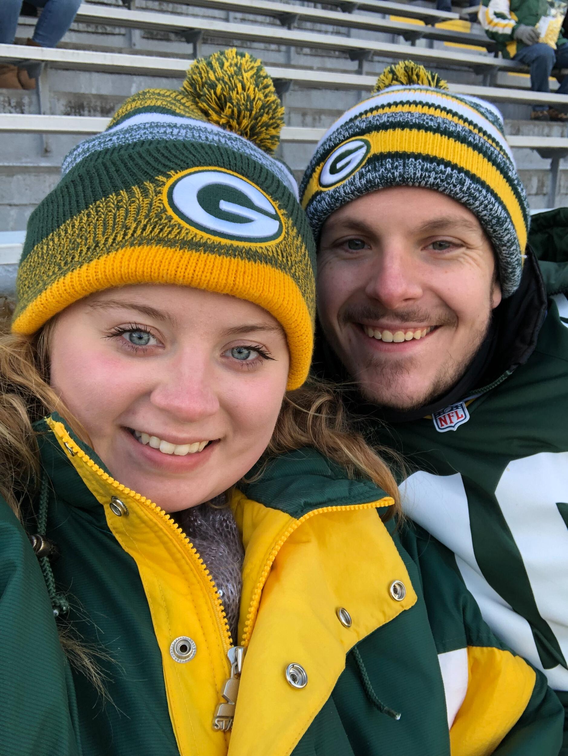 Sam and Alyssa go to their first regular season Packer game