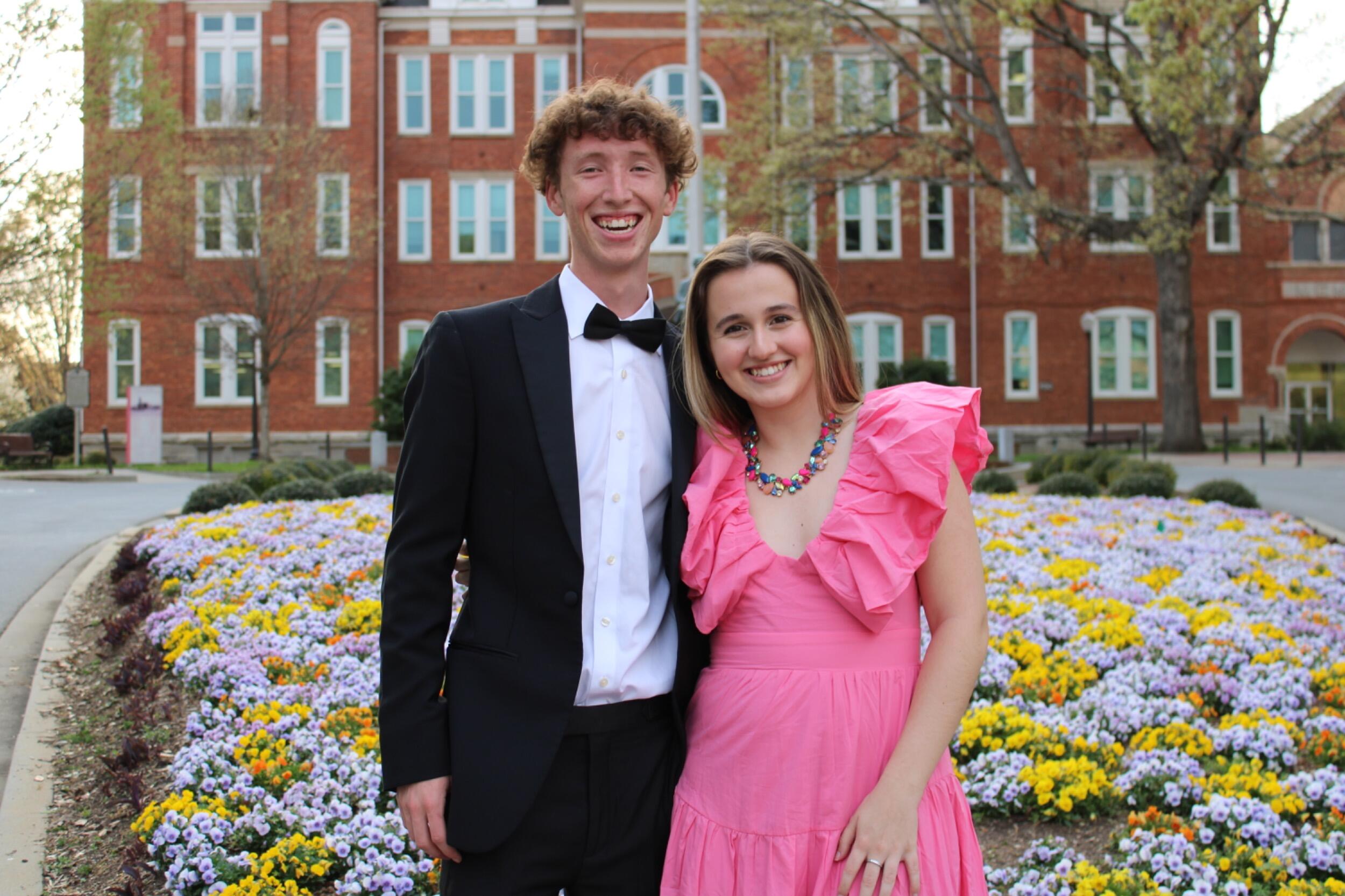 The couple danced the night away with their best friends!