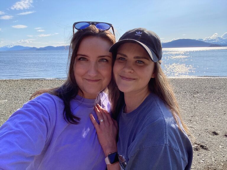 Hailey and Katelyn got engaged at Amalga Cabin on the most perfect day.