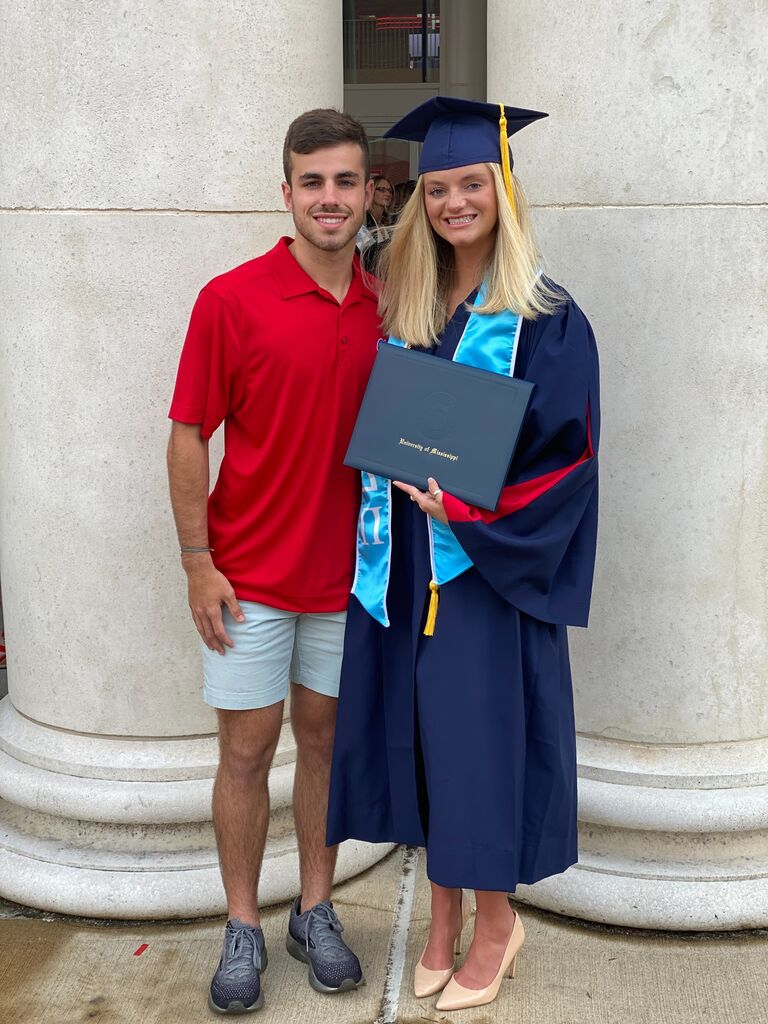 Continued dating while Anslee received her BS from Ole Miss and Kent played baseball at BPCC.