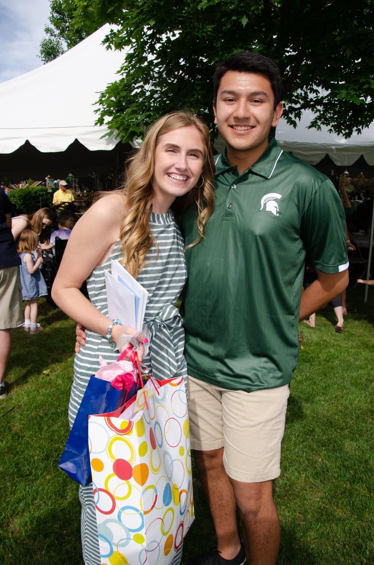Carley and Brandon have grad parties and a great summer before they head to Michigan State University! GO GREEN!! Since Carley chose to go to MSU first, she always teases Brandon that he followed her, but it turned out to be the perfect college both.
