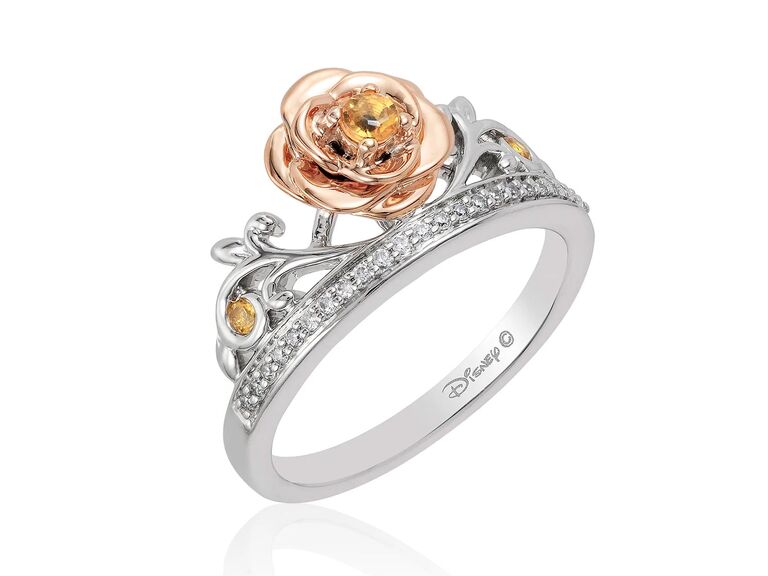 Enchanted Princess Belle rose ring for Disney jewelry gift for your wife 