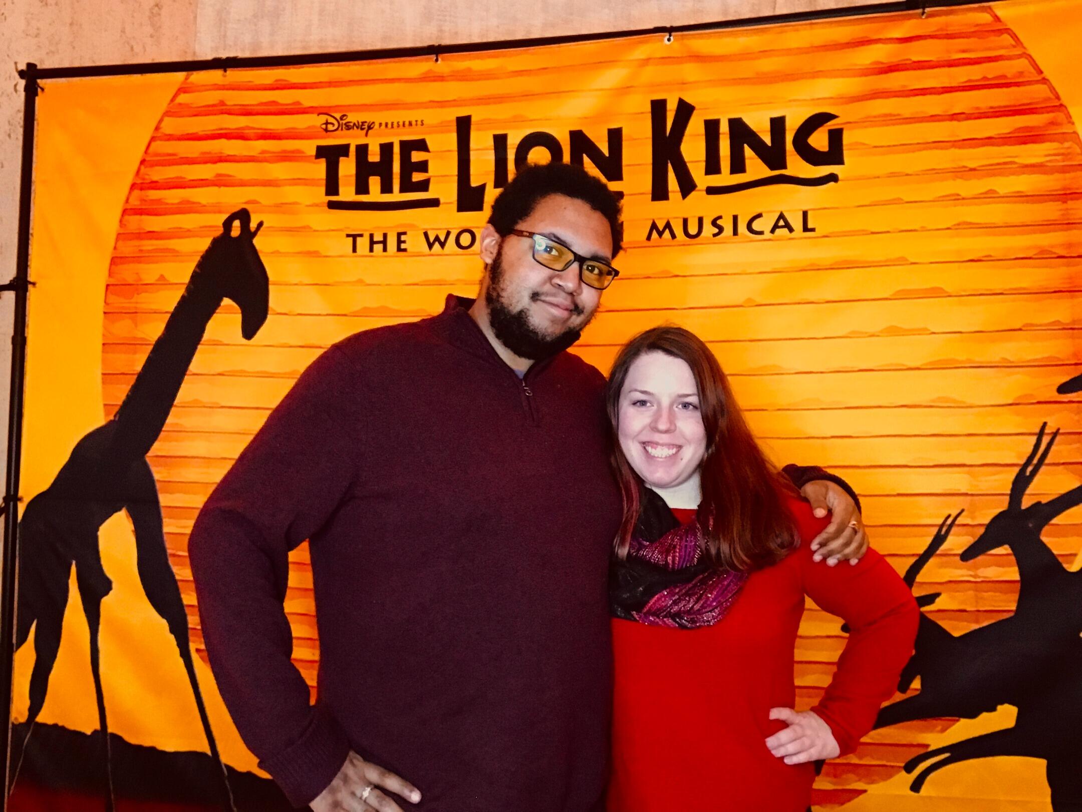 Valentine's date and Aaron's first Lion King (the musical) show!