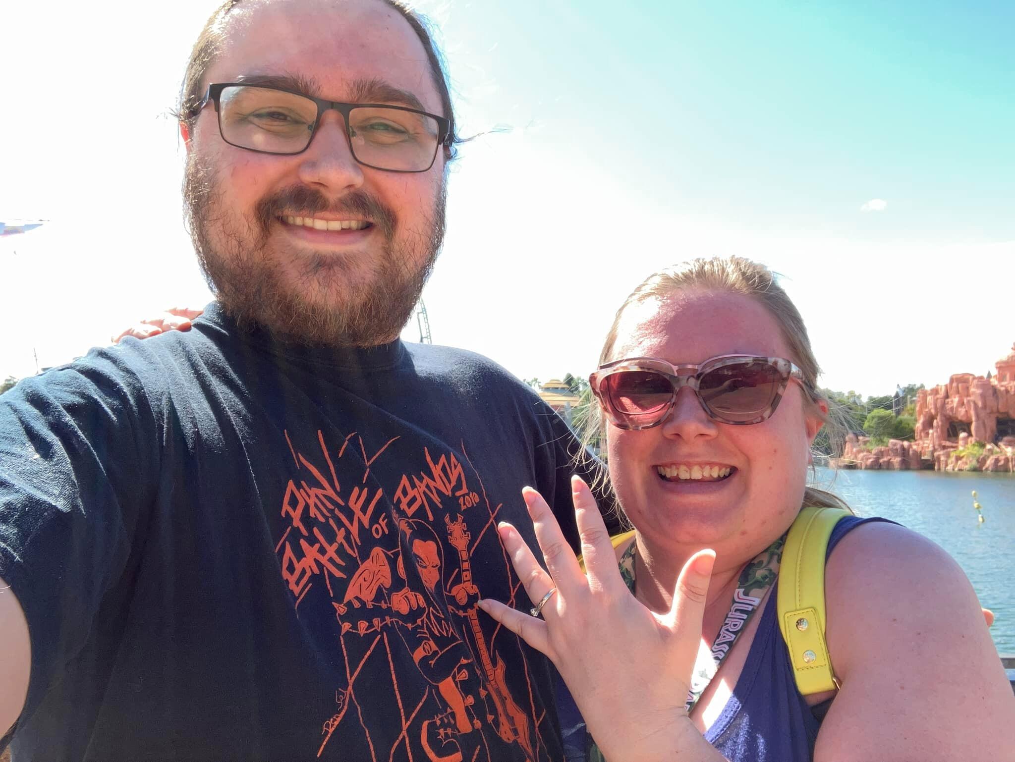 We got engaged at our favorite place in Universal! 