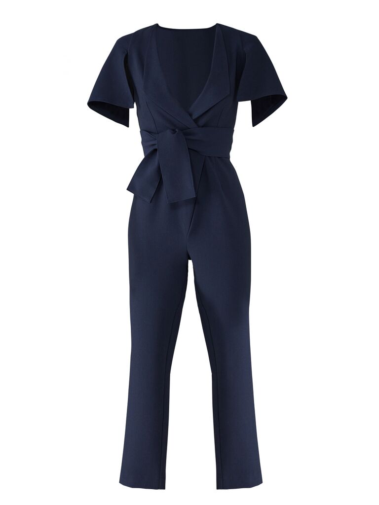 bridesmaid jumpsuit blue