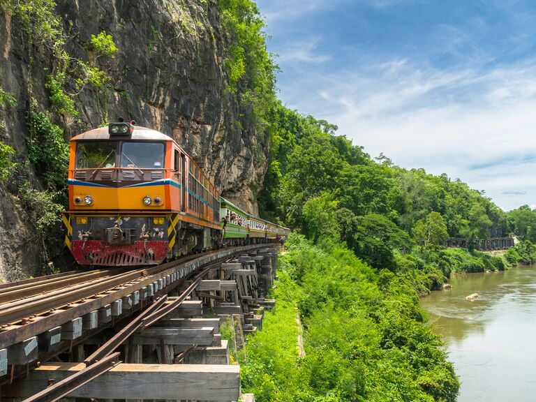 Death Railway Bridge in Thailand