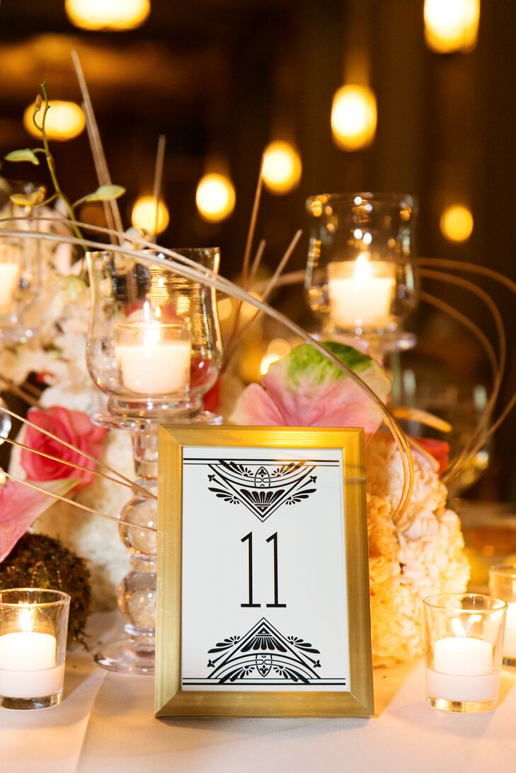 Gold Framed Table Numbers