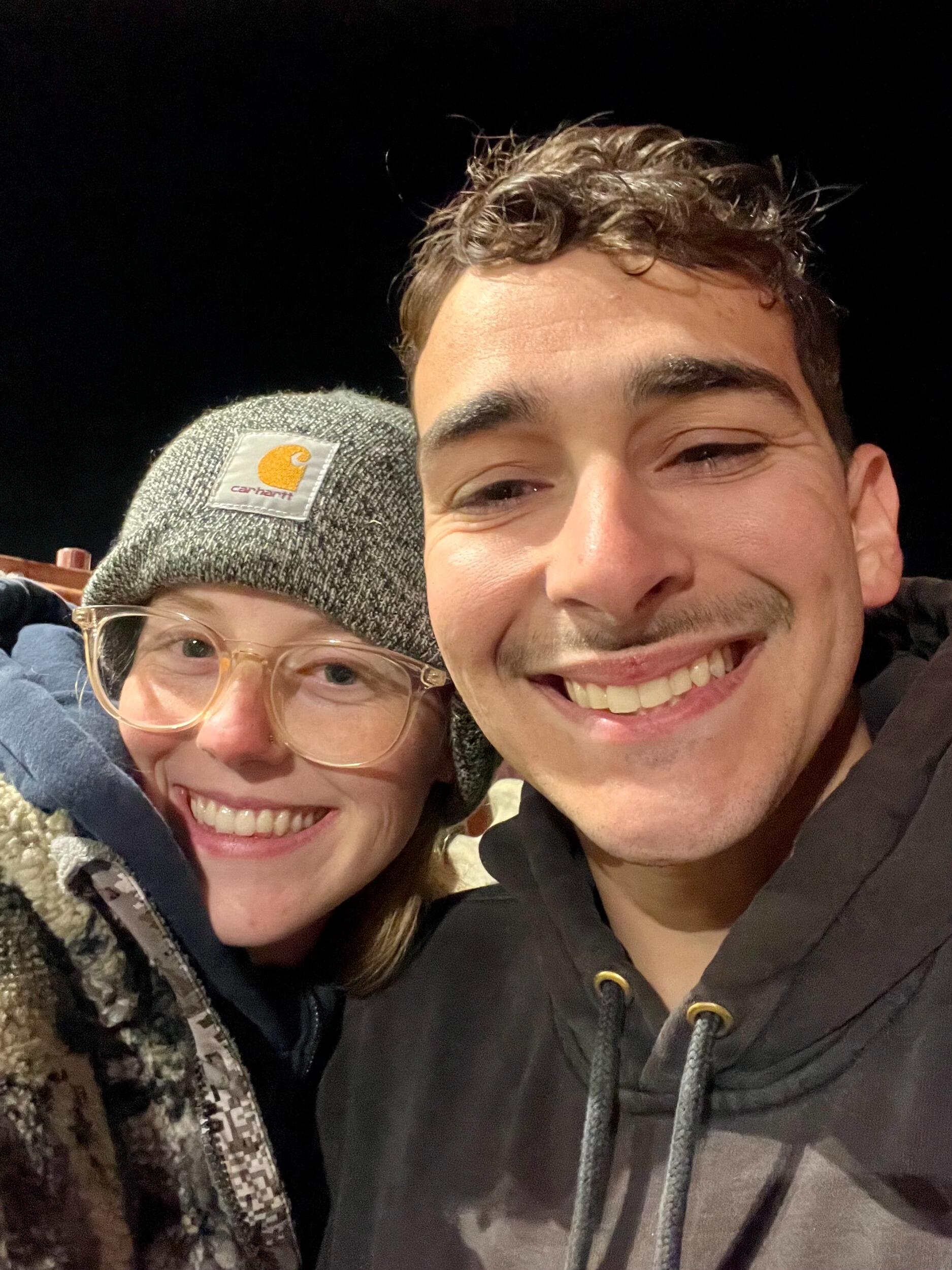 Celebrating our almost one year with some late-night tractor pulls, at the same place we had our first date! 