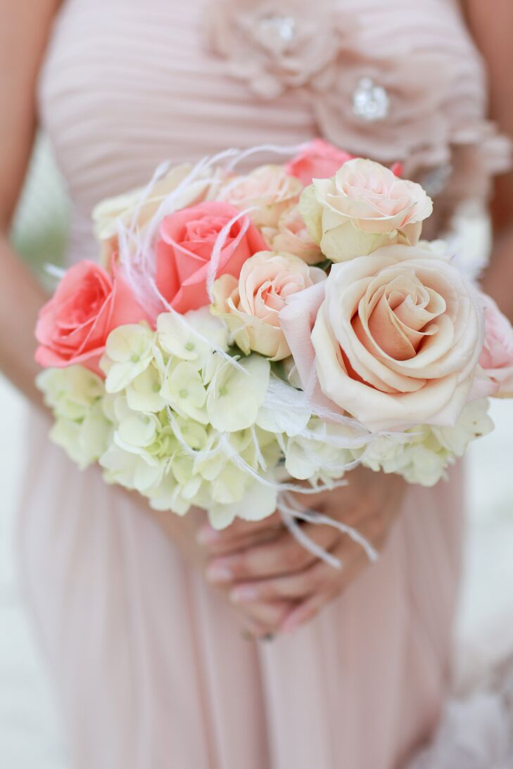 Rose And Hydrangea Bridesmaid Bouquet
