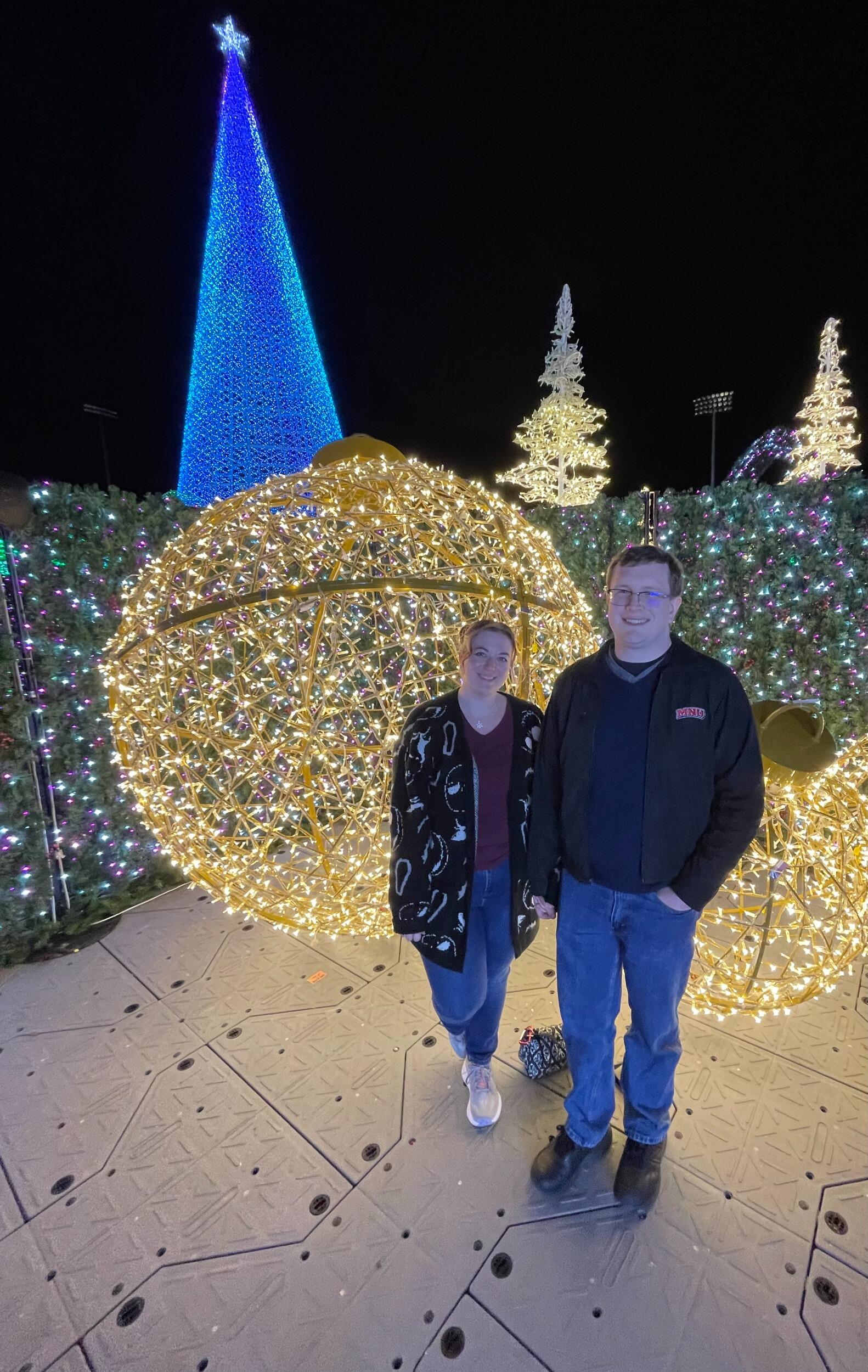 Attending a Christmas display.
