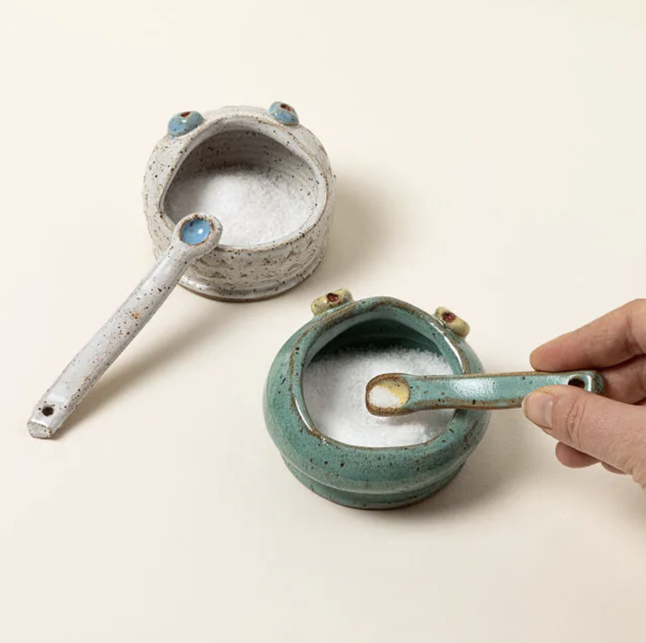 Funny Face Salt Cellar & Spoon