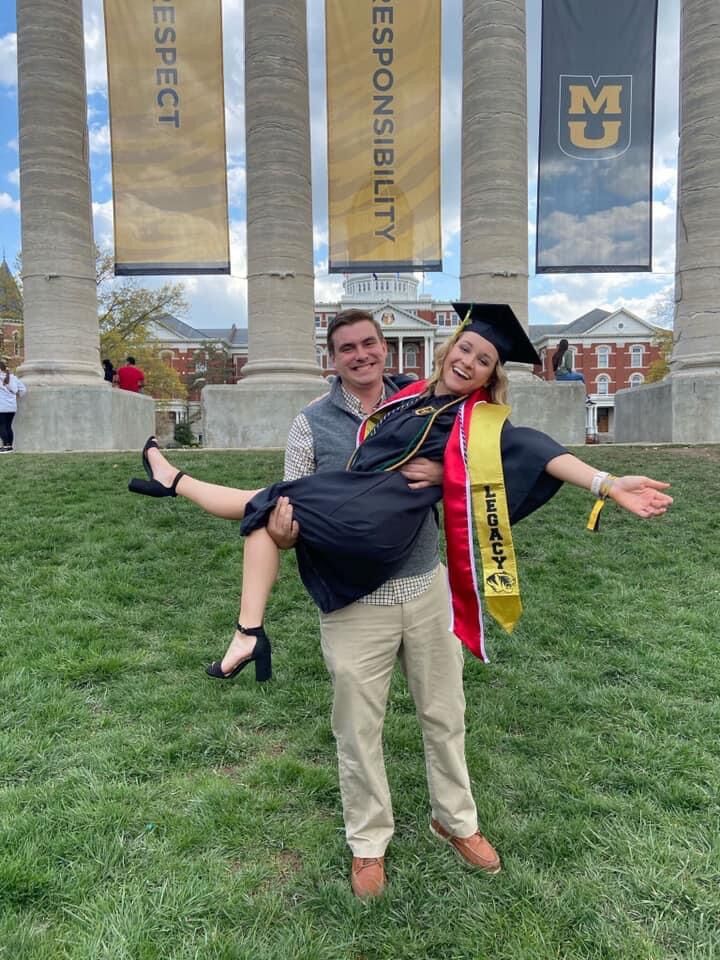 We celebrated Kara’s undergraduate graduation in 2020 …