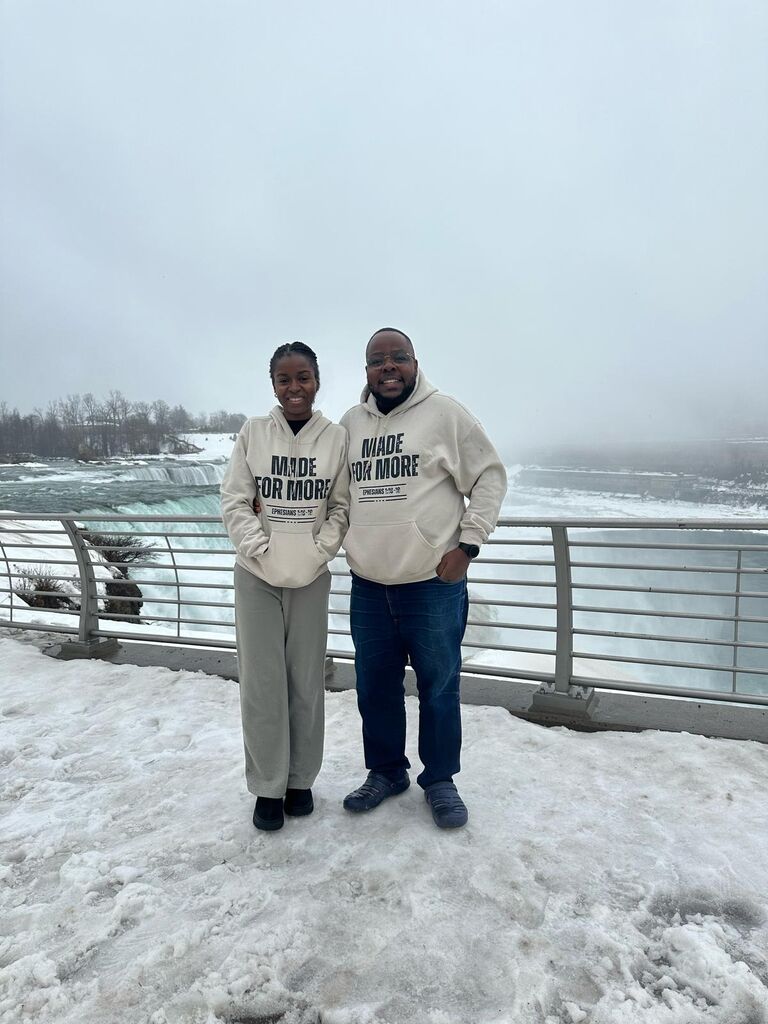 Enjoying each other's company at the beautiful Niagara Falls