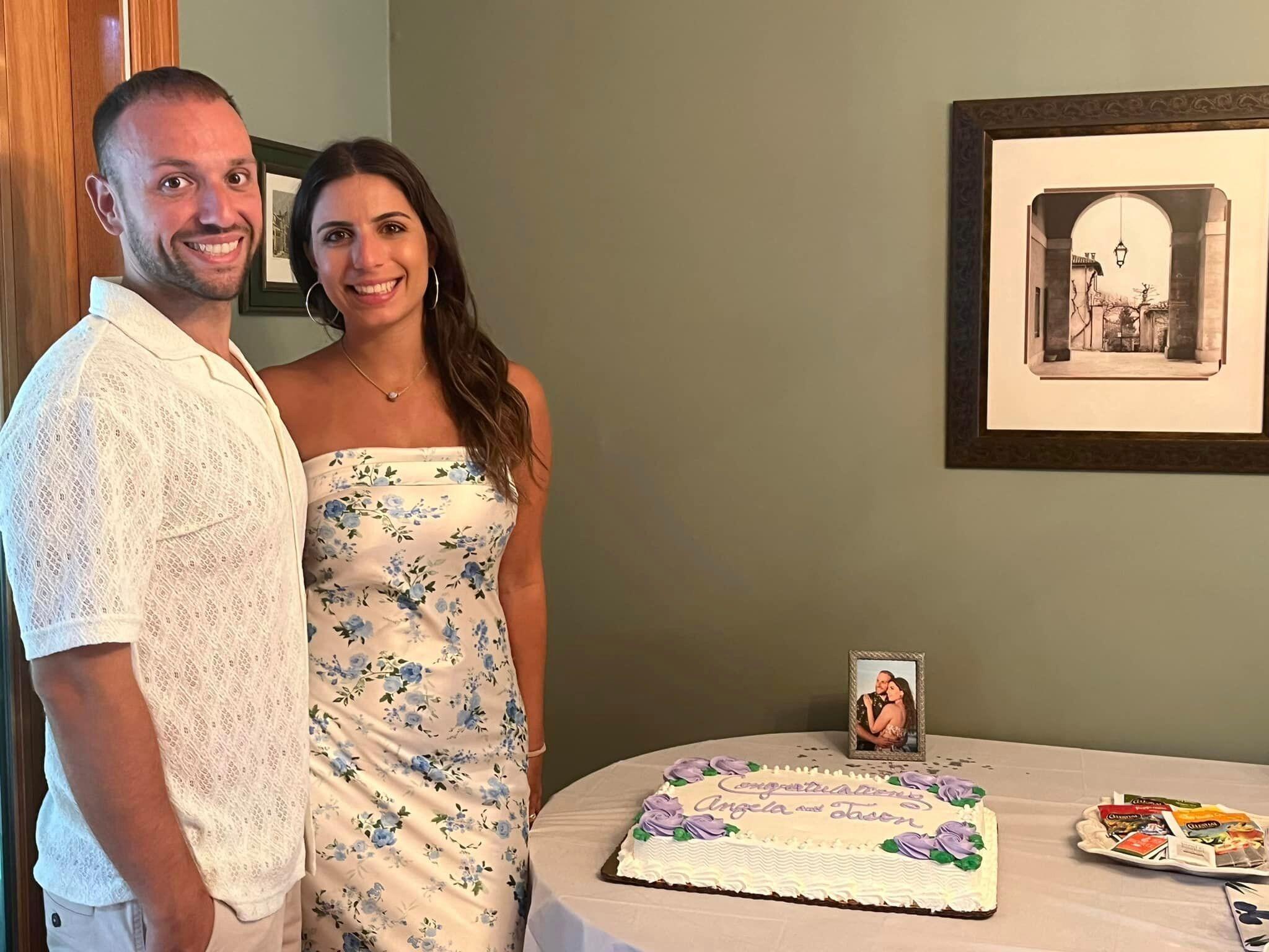 We celebrated our engagement with our wonderful families. We can't wait for the big day!