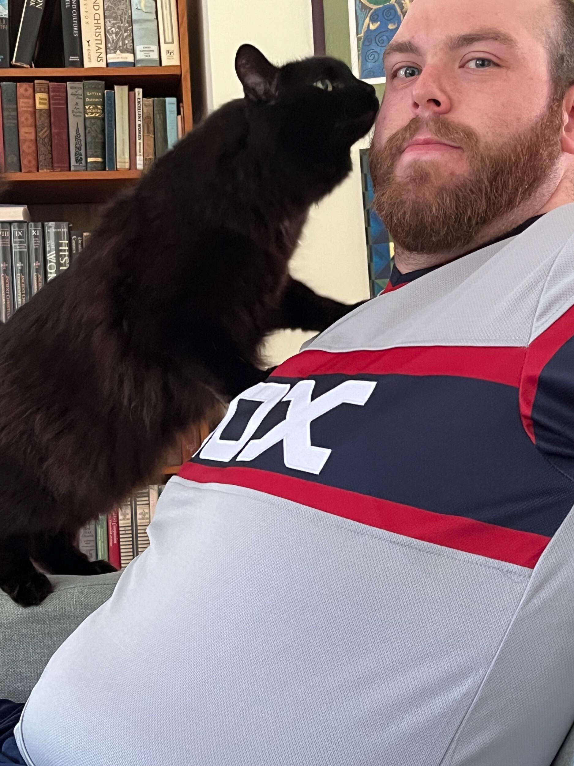 Ashton meets the Files Family cats. 