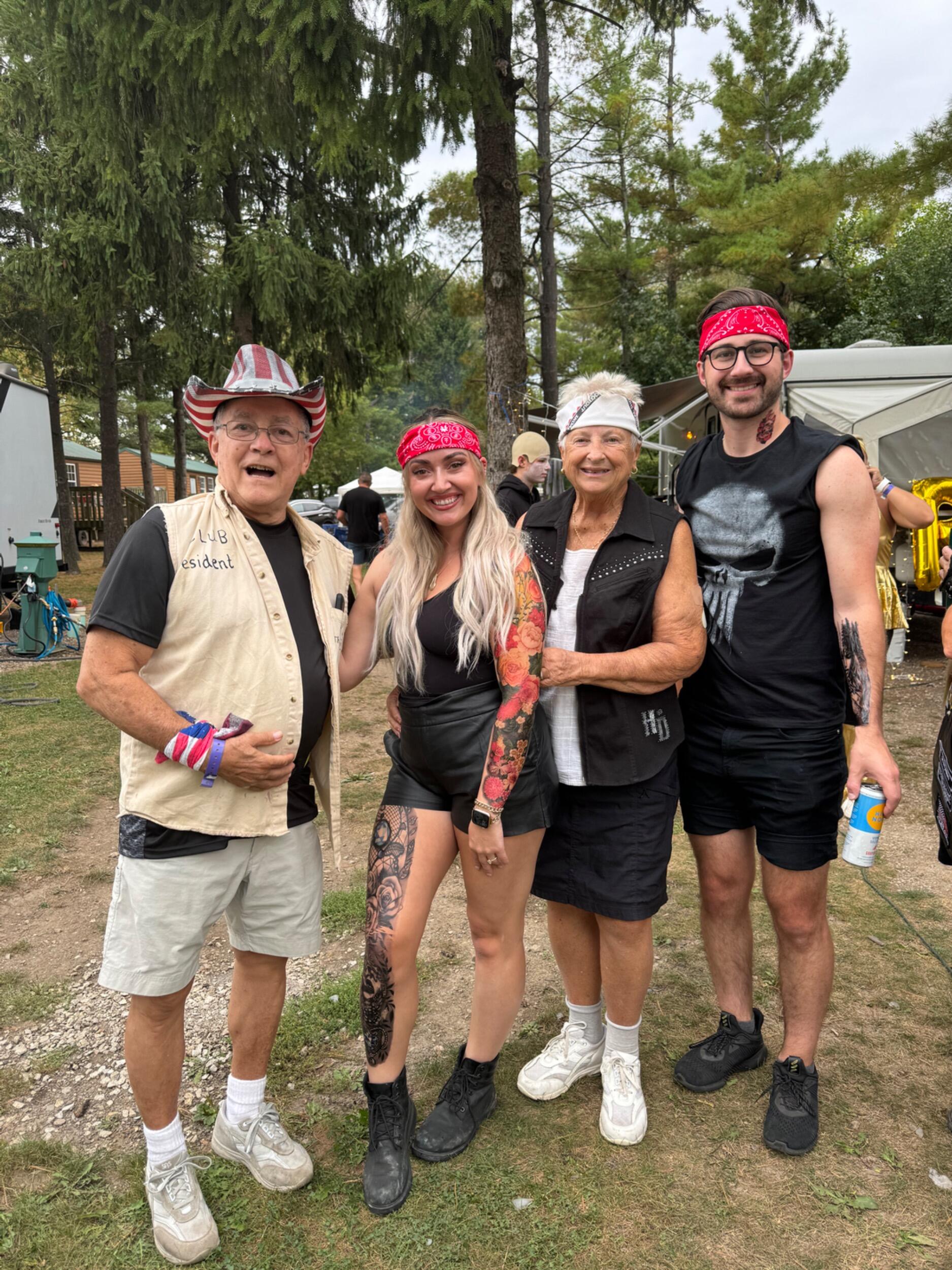 Biker Gang with Papa & Gram Hussar, Caledonia Campground