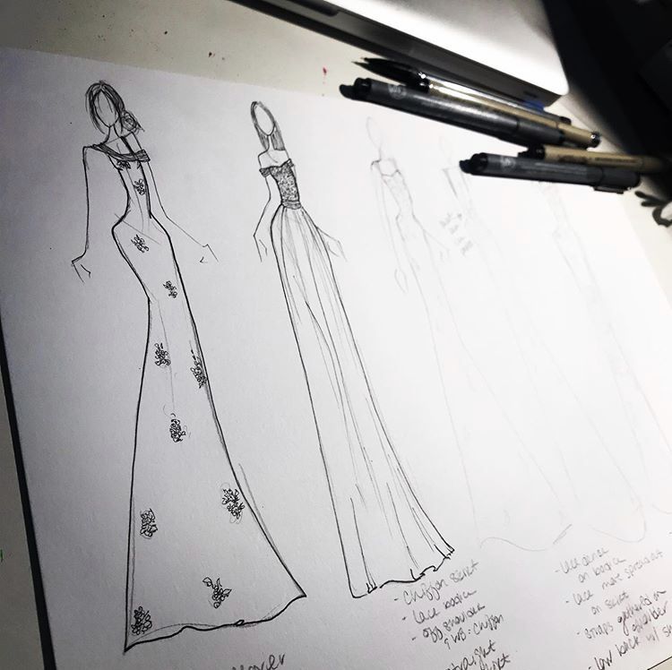simple dress designs sketches