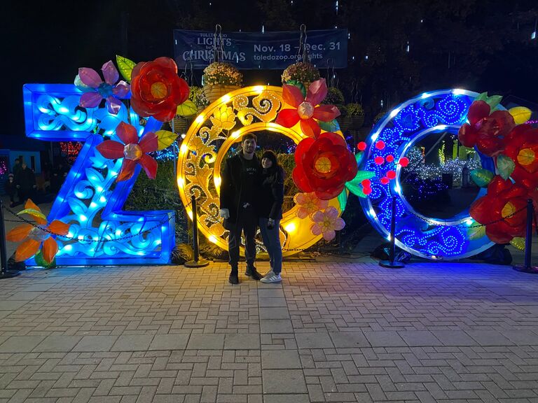 First Thanksgiving together, just in time for Lights at the Zoo. 