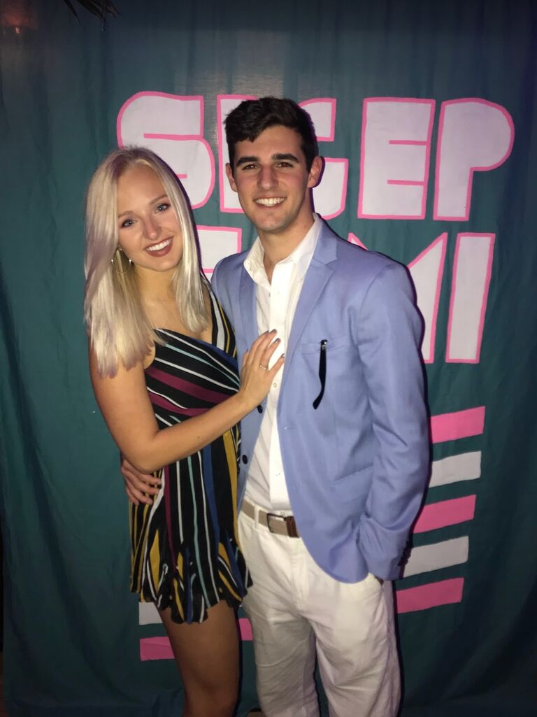 Enjoying classic college experience, like fraternity date functions, together.