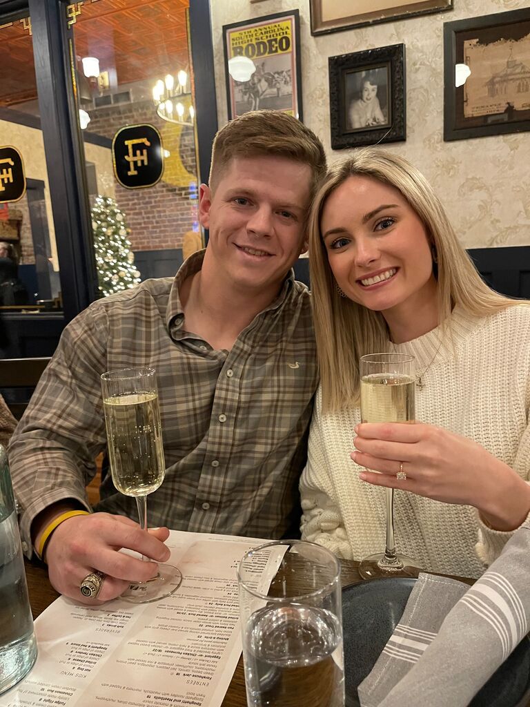 Dinner after we got engaged with our close family. 
