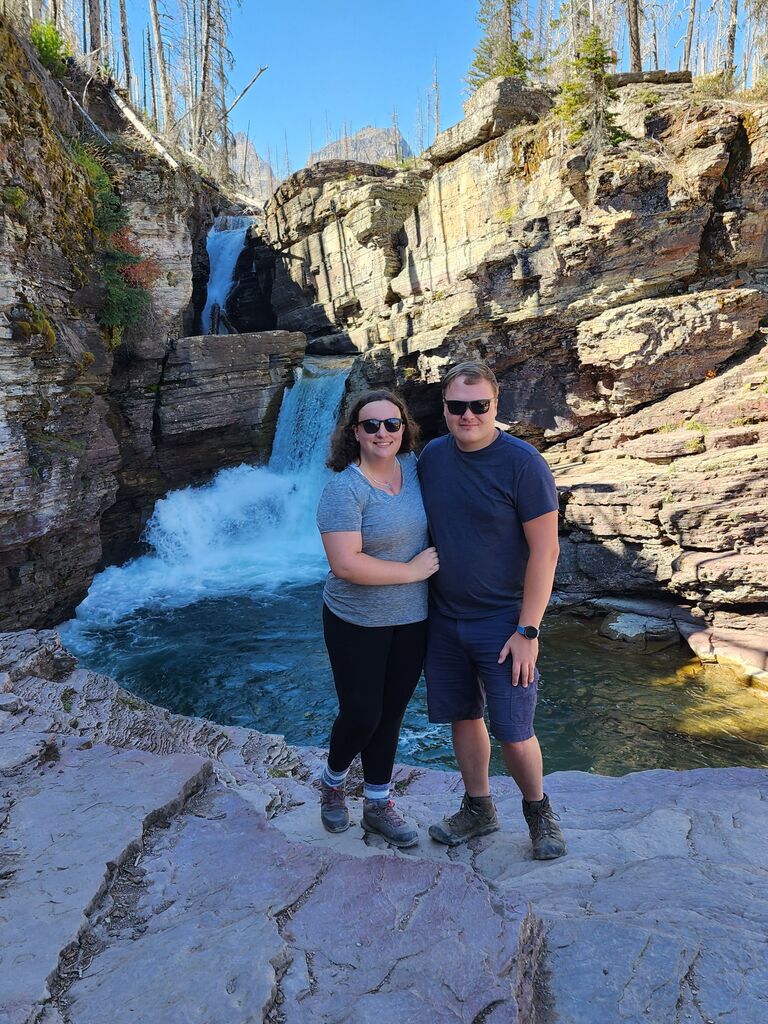 Celebrating our one year of dating at Glacier National Park