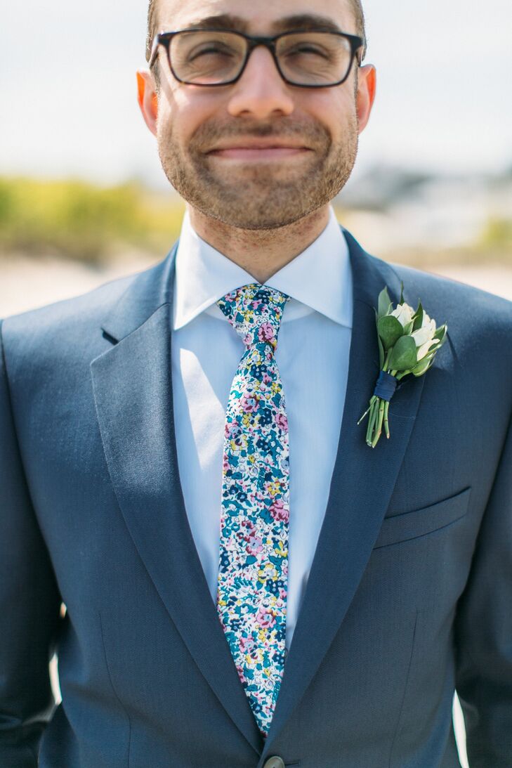 Floral Pattern Groom Tie