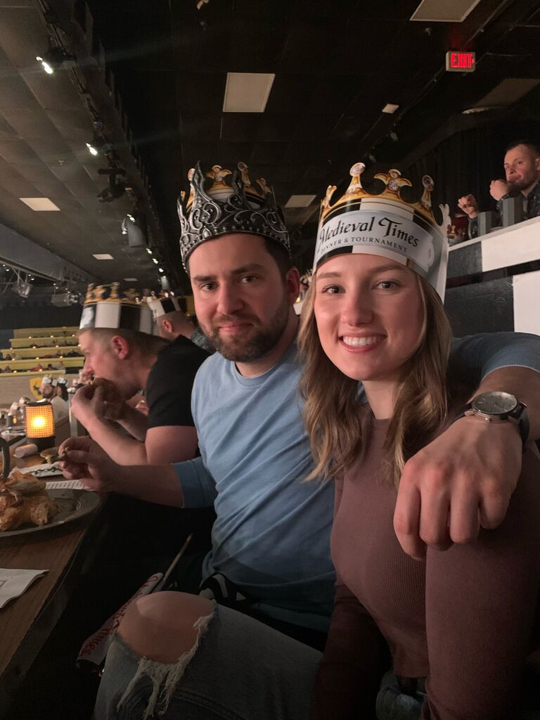 Daniel's surprise 12th birthday party at Medieval Times. Our green knight lost but Daniel got to eat chicken with his hands. We'll call it a win.