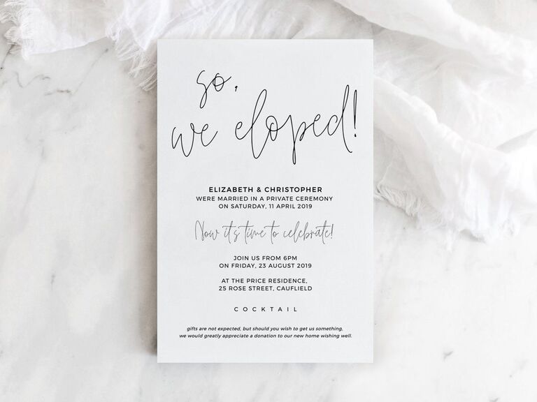 Elopement Announcements: 20+ Card and Wording Ideas