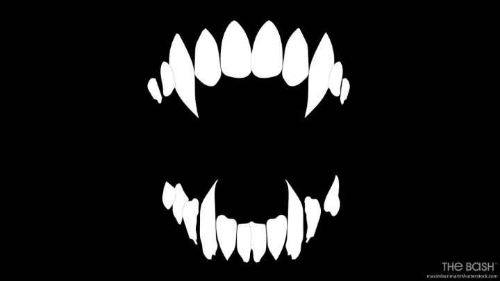 Halloween Zoom Background - Vampire Fangs