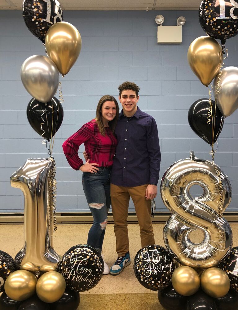 We quickly found out that we had the same birthday and were able to celebrate our 18th birthday together with a surprise party from our parents.