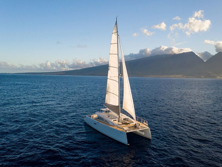 Sail boat in Lanai, Hawaii.
