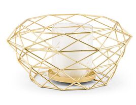 ​The Knot Shop modern gold geometric metal table centerpiece