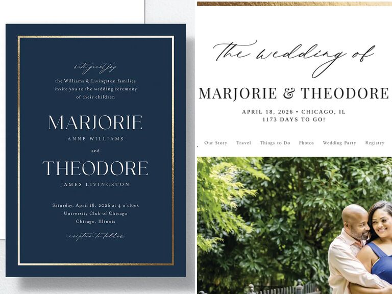 Joyful Union Wedding Invitations and Website