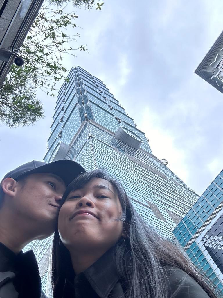 Underneath the iconic Taipei 101