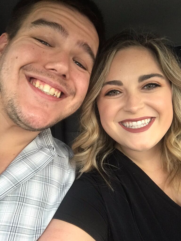 Our first picture together! Jordan took Megan to a nice dinner, and Megan thought after 4 months together it was time to take a picture to show her friends and family.