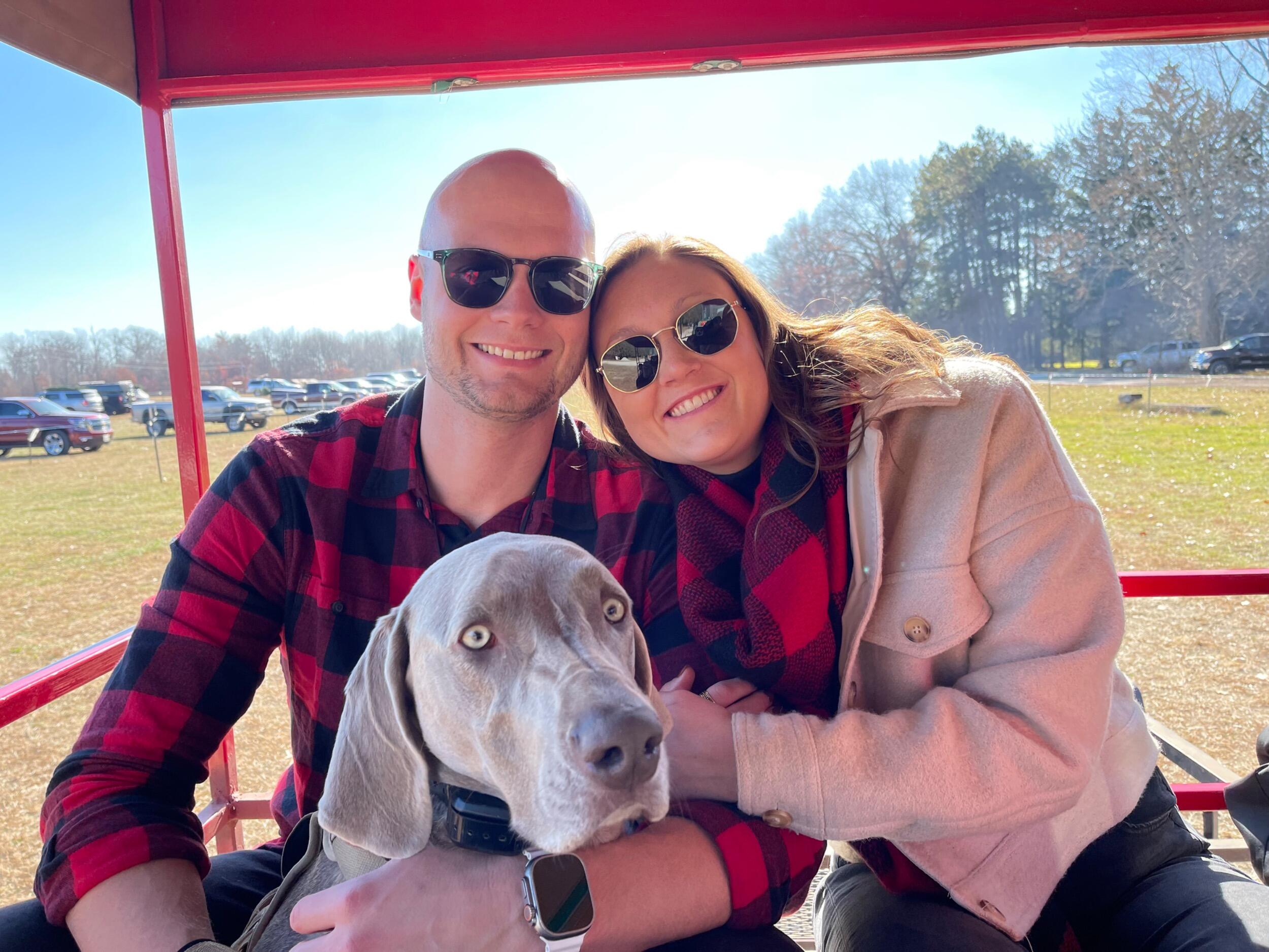 Hensler Nursery with Bren's family cutting down Christmas trees! Featuring Blu :)