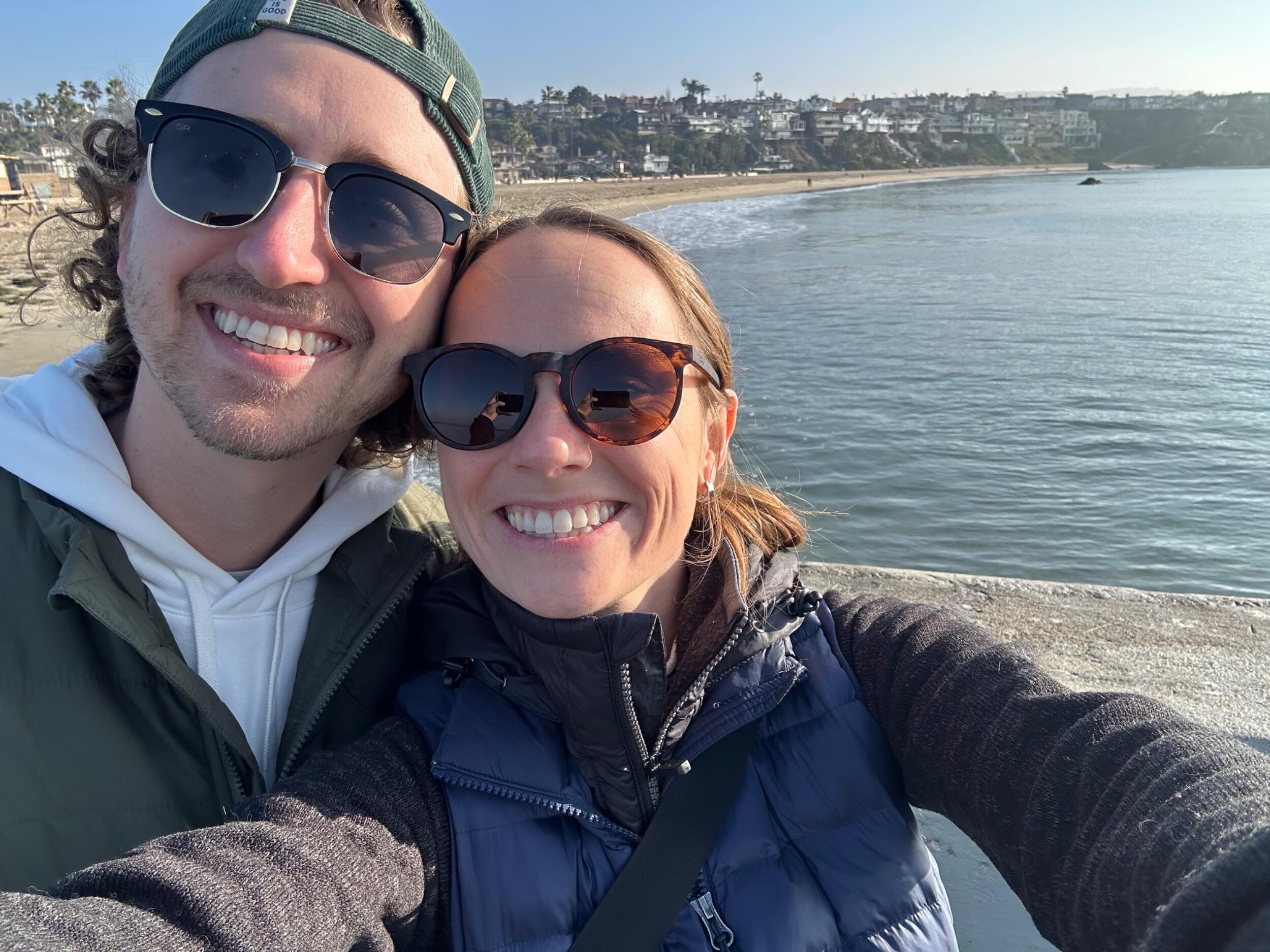 Walking in Newport Beach.
