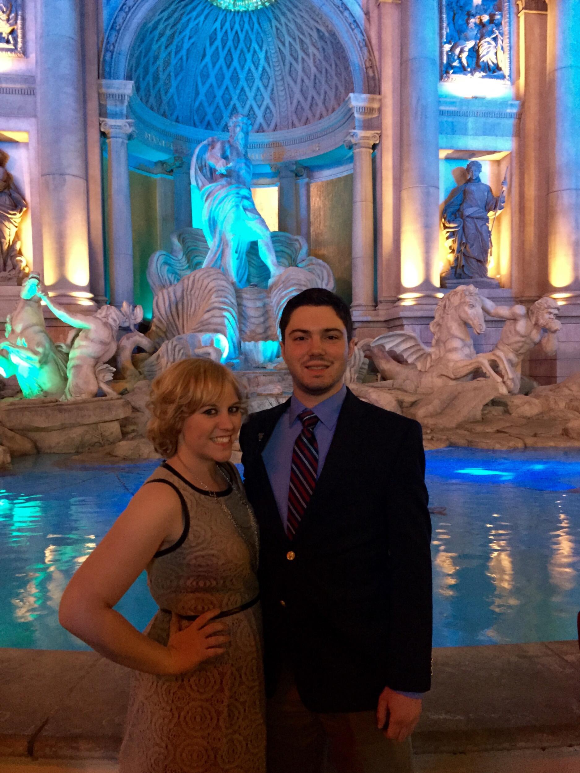 Samantha and David on their first of many trips to Las Vegas.