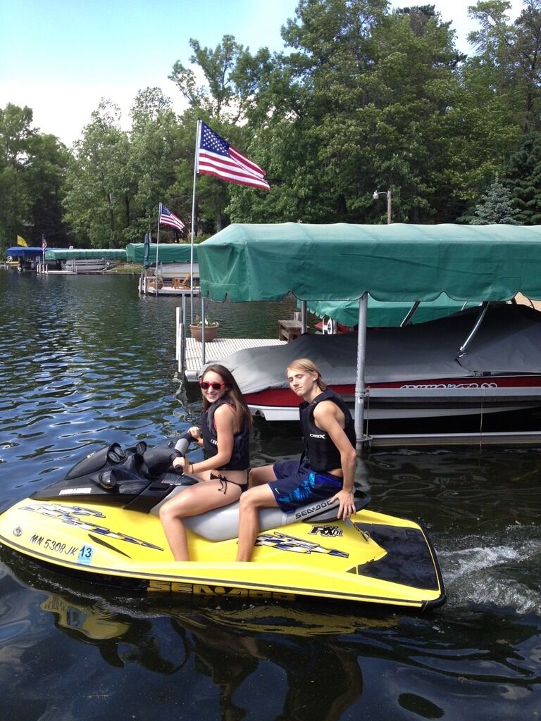 First photo of Paul and myself at my cabin after 3 months of dating