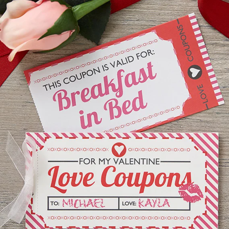 Customized romantic love coupons