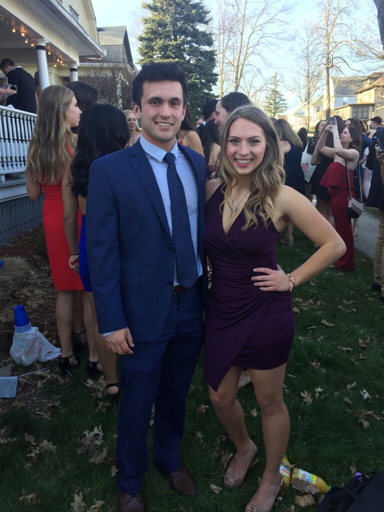 Carson and Lindsey stayed in touch throughout their senior year at Michigan State and went to Lindsey's final sorority formal together. 