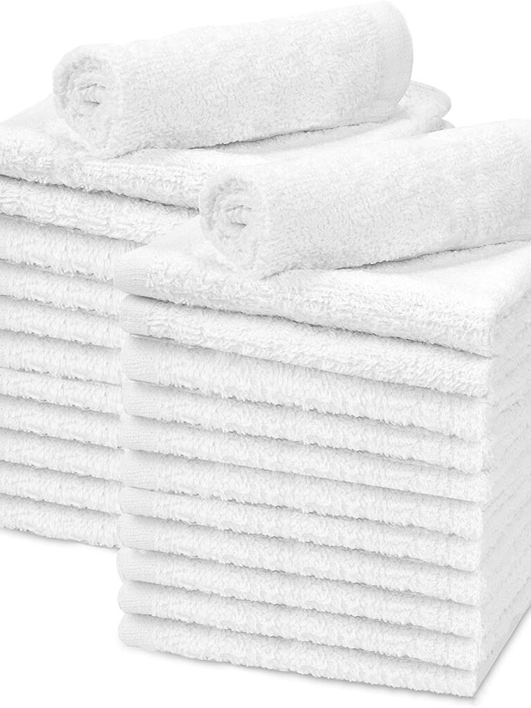 Toalhas de algodão branco, toalhas chuvosas do dia do casamento