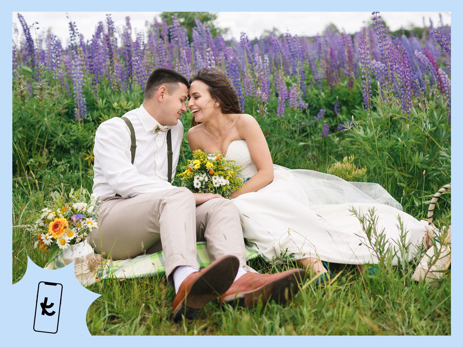 Couple in a lavender field