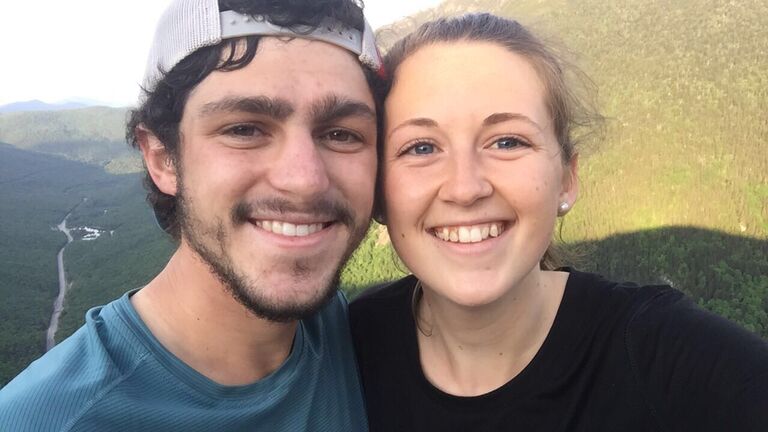 Our first picture together, on one of our first hikes - Mount Willard!